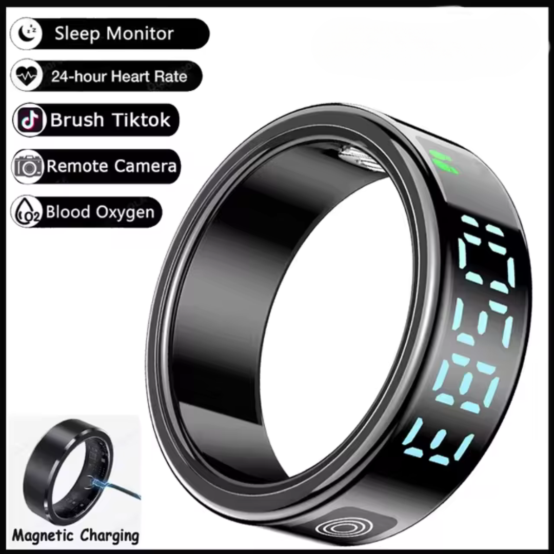 Smart Ring SR08 – Anillo Inteligente con Pantalla OLED y Monitor de Salud
