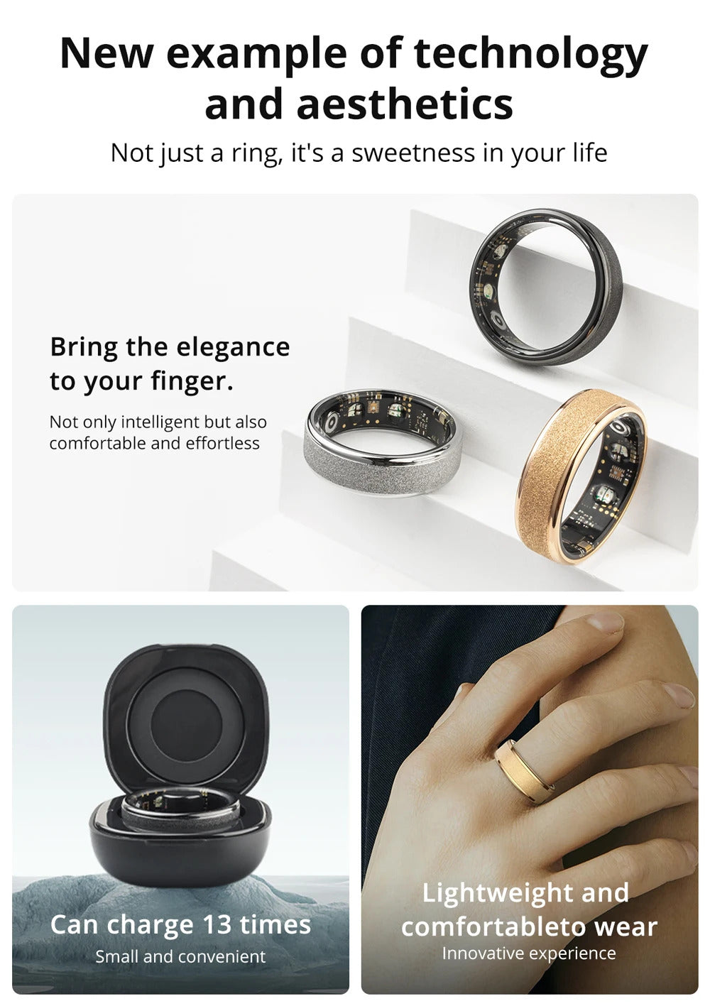 RingWell Anillo Inteligente con Estuche