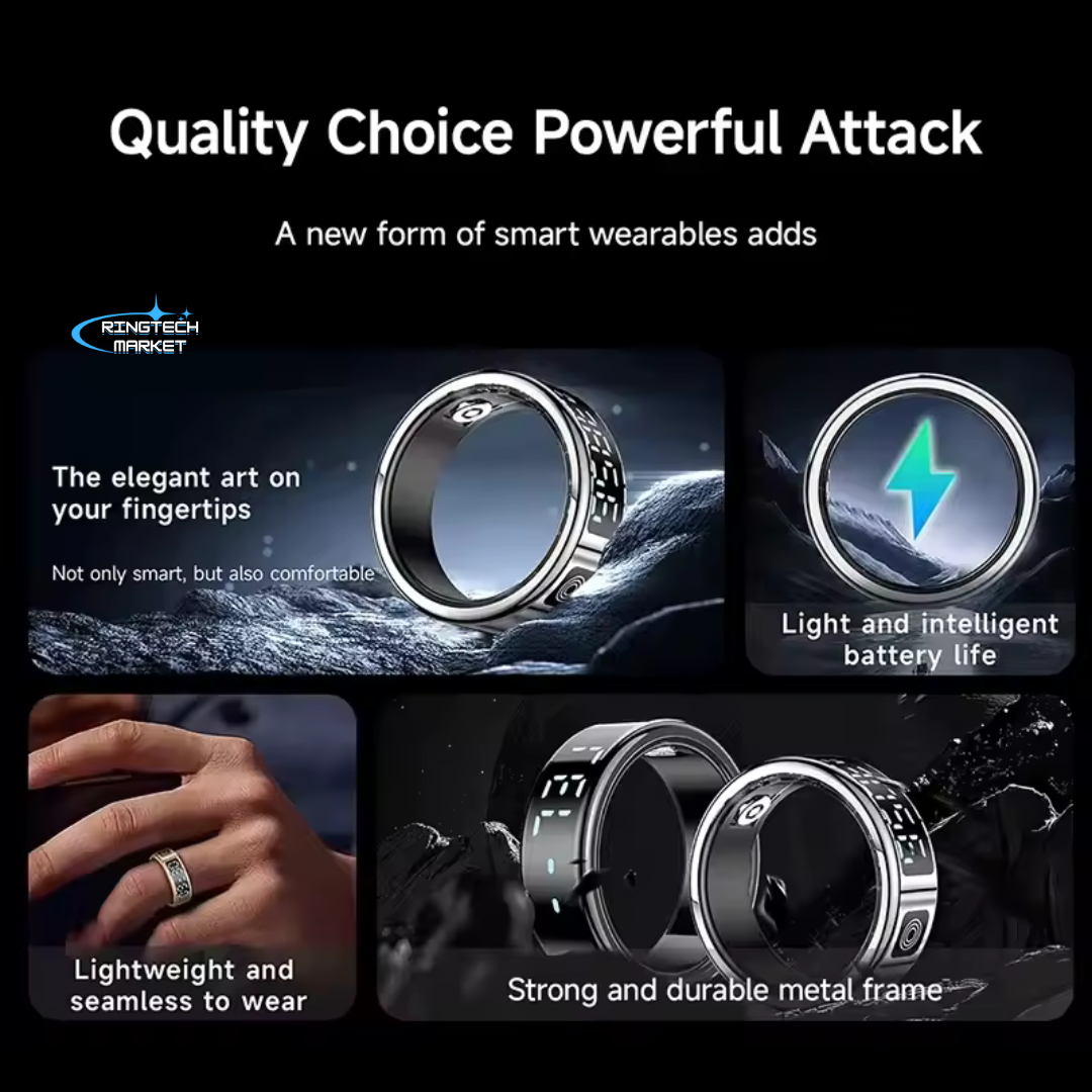Smart Ring SR08 – Anillo Inteligente con Pantalla OLED y Monitor de Salud