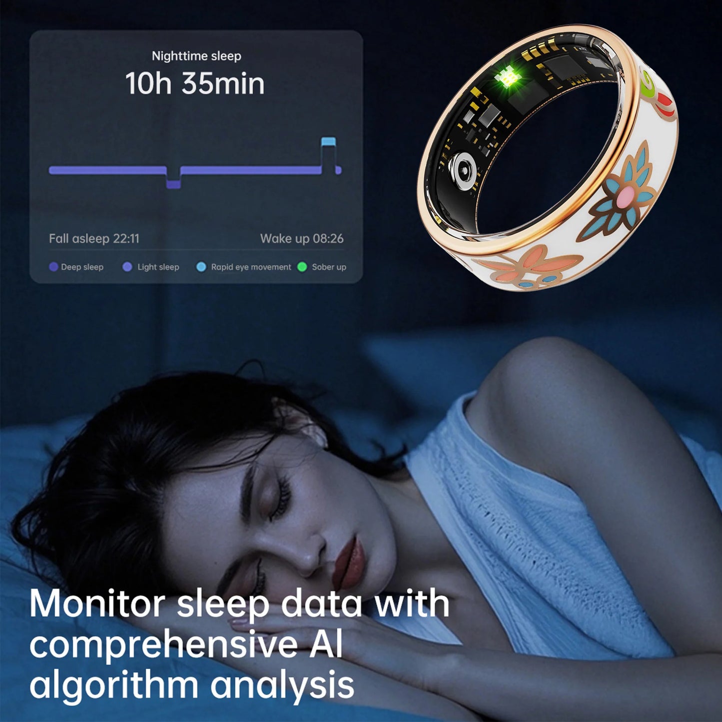 Anillo Inteligente de Salud y Estilo – Impermeable 5 ATM